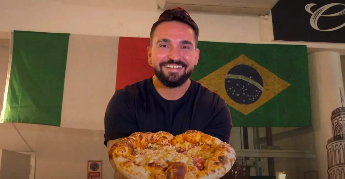 Vídeo: sandumonense Túlio Lorenzo representa o Brasil em torneio mundial de pizza na Itália